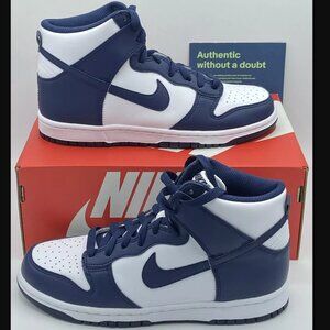 Nike Dunk High Championship Midnight Navy Size 7Y Women 8.5 DB2179-104 NEW